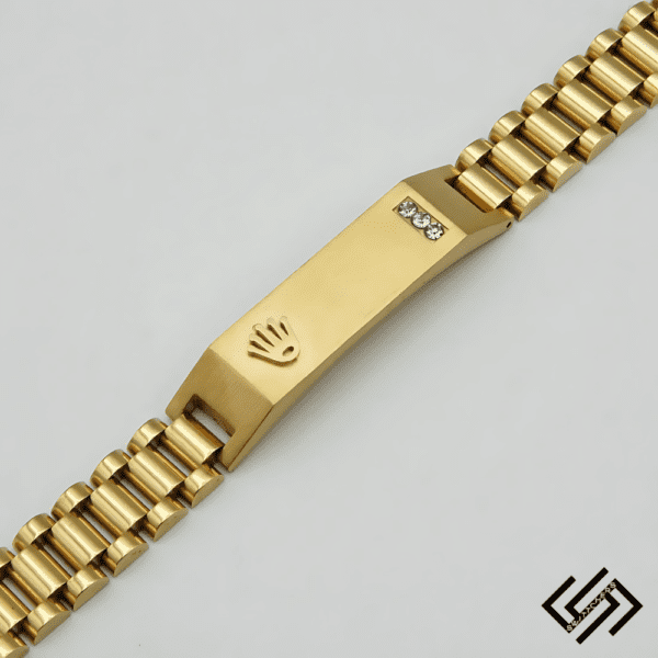 Golden Rolex Crown Jubilee Bracelet