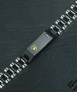 Black & Silver Rolex Crown Jubilee Bracelet