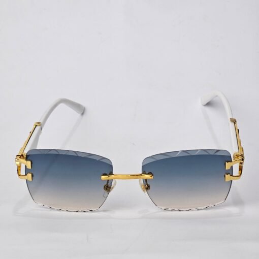 Carved Rimless Bling Sunglasses - Image 3