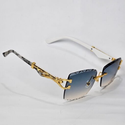 Carved Rimless Bling Sunglasses