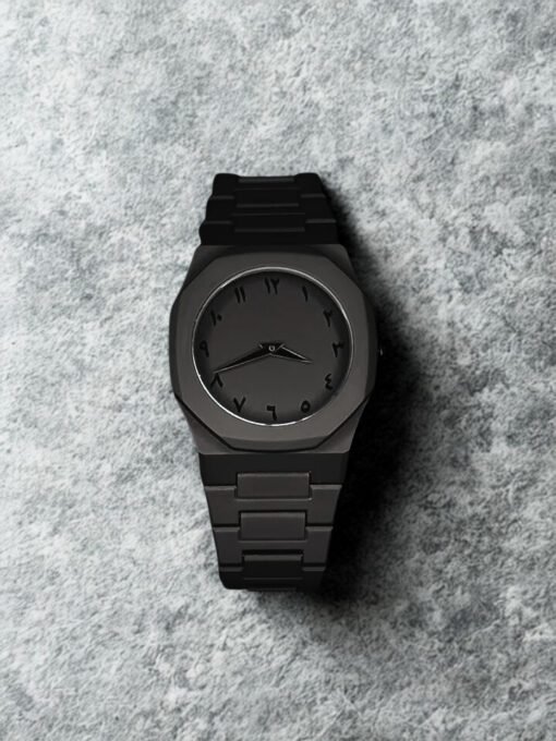 Arabic Aura Black Stainless Steel watch