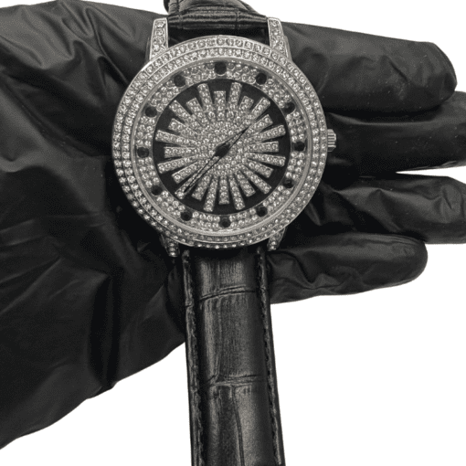 ICED OUT SPINNING WHEEL WATCH - Image 3