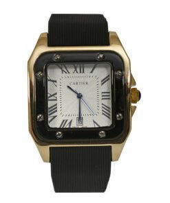 Cartier black gold watch