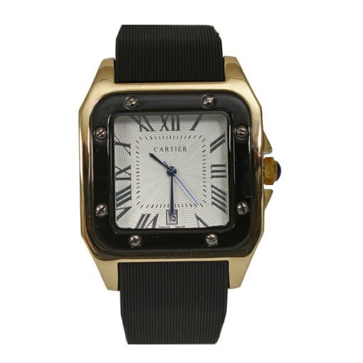 Cartier black gold watch