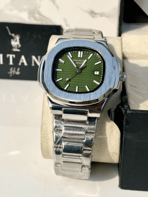 patek phillippe olive green dial watch