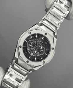 Hublot skeleton silver watch